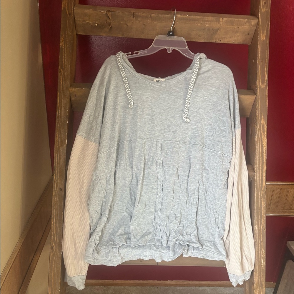 BKE Gray and Cream Hoodie